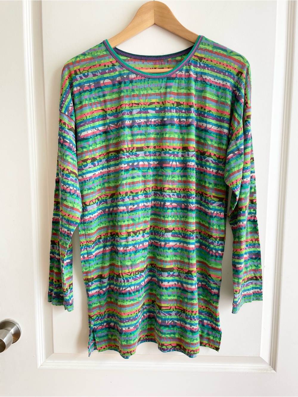 Vintage MISSONI Sports Men’s Multiprint Colorful Shirt Rave Stretch XS ITALY